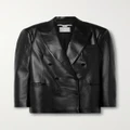 Stella McCartney - + Net Sustain Oversized Double-breasted Vegetarian Leather Blazer - Black - IT40