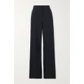 The Row - Delton Pleated Wool Straight-leg Pants - Navy - US4