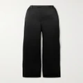SAINT LAURENT - Satin-crepe Wide-leg Pants - Black - FR36