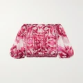Dolce & Gabbana - Off-the-shoulder Printed Silk-georgette Top - Pink - IT40
