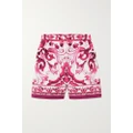 Dolce & Gabbana - Printed Cotton-poplin Shorts - Pink - IT40
