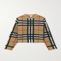 Burberry - Checked Knitted Sweater - Brown - medium