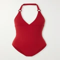 Loro Piana - Embellished Halterneck Swimsuit - Red - IT38