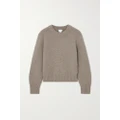Bottega Veneta - Cropped Embellished Wool Sweater - Brown - L