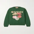 Gucci - Sequin-embellished Printed Cotton-jersey Sweatshirt - Green - XS
