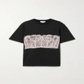 Alexander McQueen - Printed Cotton-jersey T-shirt - Black - IT46