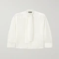 Versace - Icons Satin-jacquard Shirt - White - IT48