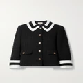 Gucci - Two-tone Cotton-blend Tweed Jacket - Black - IT36
