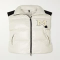 Moncler - Oder Canvas-trimmed Quilted Recycled-shell Down Vest - White - 4