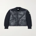 Moncler - Ribbed Wool-blend And Quilted Shell Down Jacket - Navy - x small