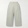 The Row - Gaugin Pleated Cotton-poplin Wide-leg Pants - Stone - US0