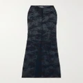 Alaïa - Cotton-blend Lace Maxi Skirt - Navy - FR42