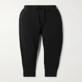 Nili Lotan - Nolan Cropped Cotton-jersey Track Pants - Black - medium