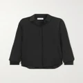 SAINT LAURENT - Striped Silk-georgette Shirt - Black - IT36