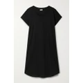 Skin - + Net Sustain Carissa Organic Pima Cotton-jersey Nightdress - Black - 1