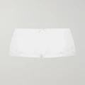 La Perla - Souple Lace-trimmed Stretch-cotton Jersey Pajama Shorts - White - 5