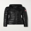 Canada Goose - Hybridge Lite Hooded Stretch Jersey-trimmed Quilted Shell Down Jacket - Black - x small