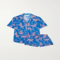 Desmond & Dempsey - + Net Sustain Chango Printed Organic Cotton Pajama Set - Blue - large