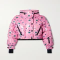 Moncler Genius - + 3 Moncler Grenoble Cropped Printed Quilted Down Ski Jacket - Pink - 0