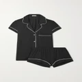 Eberjey - Gisele Stretch-modal Pajama Set - Black - medium