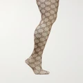 Gucci - Jacquard-knit Tights - Beige - L