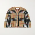 Burberry - Checked Knitted Cardigan - Brown - large
