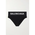 Balenciaga - Jacquard-trimmed Stretch-jersey Briefs - Black - S