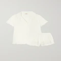 Eberjey - Malou Lace-trimmed Stretch-tencel Modal Jersey Pajama Set - White - x small