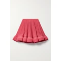 Lanvin - Ruffled Gathered Charmeuse Mini Skirt - Pink - FR34