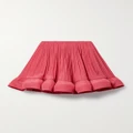 Lanvin - Ruffled Gathered Charmeuse Mini Skirt - Pink - FR36