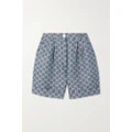 Gucci - Denim-jacquard Pleated Shorts - Blue - IT42