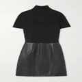 Ralph Lauren Collection - Wool And Leather Mini Dress - Black - small