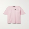 Balenciaga - Oversized Printed Stretch-cotton Jersey T-shirt - Pink - XS