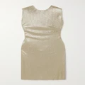 Ralph Lauren Collection - Donelle Crystal-embellished Metallic Jersey Dress - Silver - US4