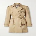 Burberry - Harehope Double-breasted Cotton-gabardine Trench Coat - Neutral - UK 14