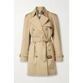 Burberry - Harehope Double-breasted Cotton-gabardine Trench Coat - Neutral - UK 14
