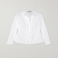 SAINT LAURENT - Ruffled Cotton-poplin Shirt - White - FR40