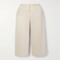 The Row - Banew Pleated Cotton And Wool-blend Straight-leg Pants - Neutral - US0