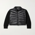 Moncler - Ribbed Wool And Quilted Shell Down Jacket - Black - xx small