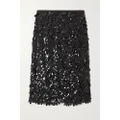 Brunello Cucinelli - Embellished Wool-blend Midi Skirt - Black - IT38