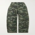 Citizens of Humanity - Marcelle Camouflage-print Cotton-twill Wide-leg Cargo Pants - Army green - 30