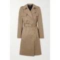 Versace - Icons Belted Double-breasted Cotton-gabardine Trench Coat - Beige - IT36