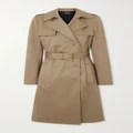 Versace - Icons Belted Double-breasted Cotton-gabardine Trench Coat - Beige - IT40
