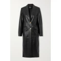 Versace - Icons Leather Coat - Black - IT42