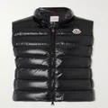 Moncler - Ghany Quilted Glossed-shell Down Vest - Black - 3