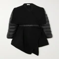 Moncler - Belted Wool-blend And Quilted Shell Down Jacket - Black - small