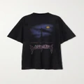 Balenciaga - Oversized Distressed Printed Cotton-jersey T-shirt - Black - 1