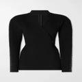 Alaïa - Double-breasted Stretch-knit Blazer - Black - FR38
