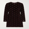 Dolce & Gabbana - Cotton-velvet Jacquard Mini Dress - Brown - IT42