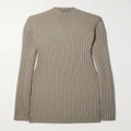 The Row - Deidree Ribbed Silk Sweater - Taupe - small